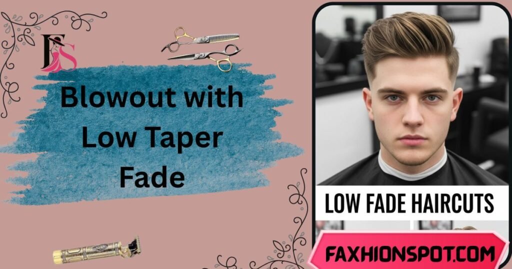 Blowout with Low Taper Fade