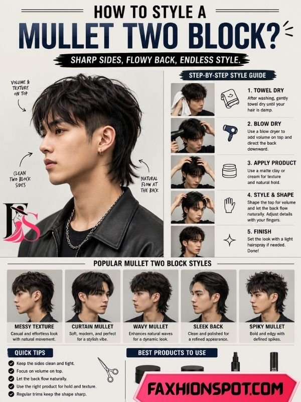 How To Style A Mullet Two Block