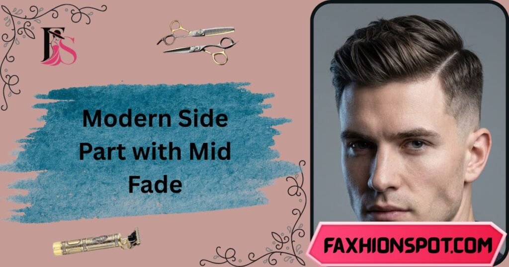 Modern Side Part with Mid Fade