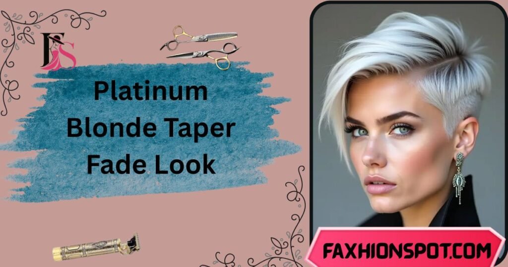 Platinum Blonde Taper Fade Look