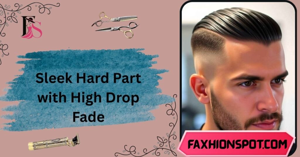 Sleek Hard Part with High Drop Fade