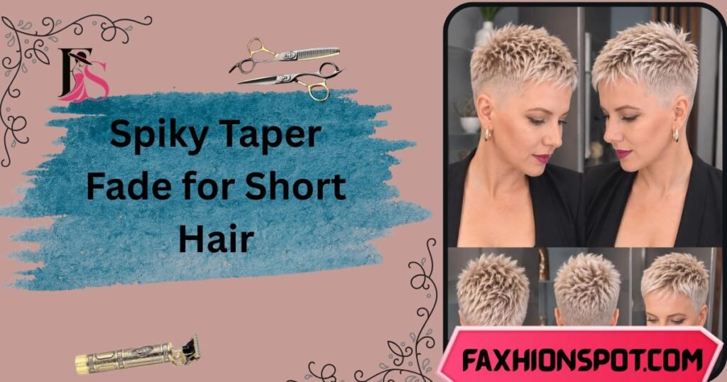 Spiky Taper Fade for Short Hair