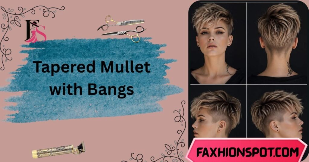 Tapered Mullet with Bangs