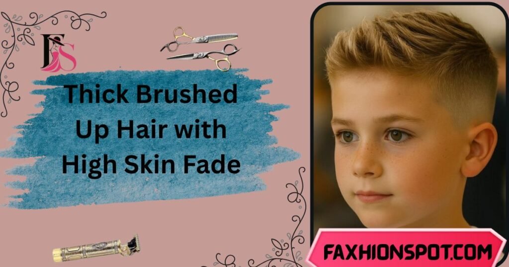 Thick Brushed Up Hair with High Skin Fade