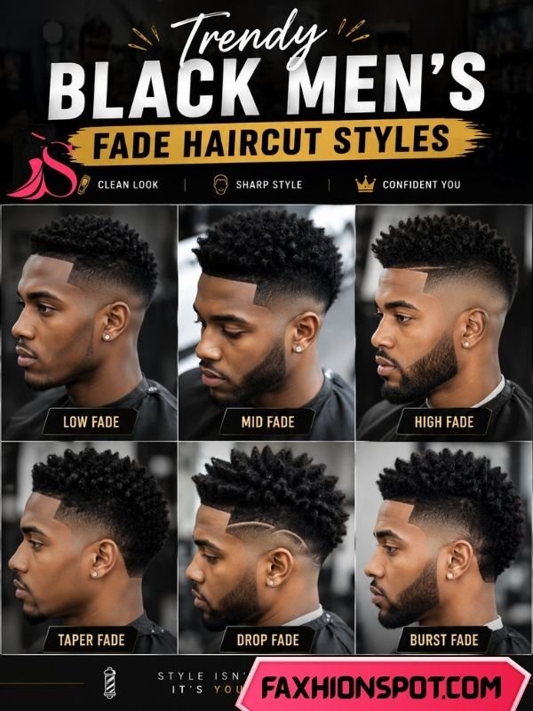 Trendy Black Men Fade Haircut Styles
