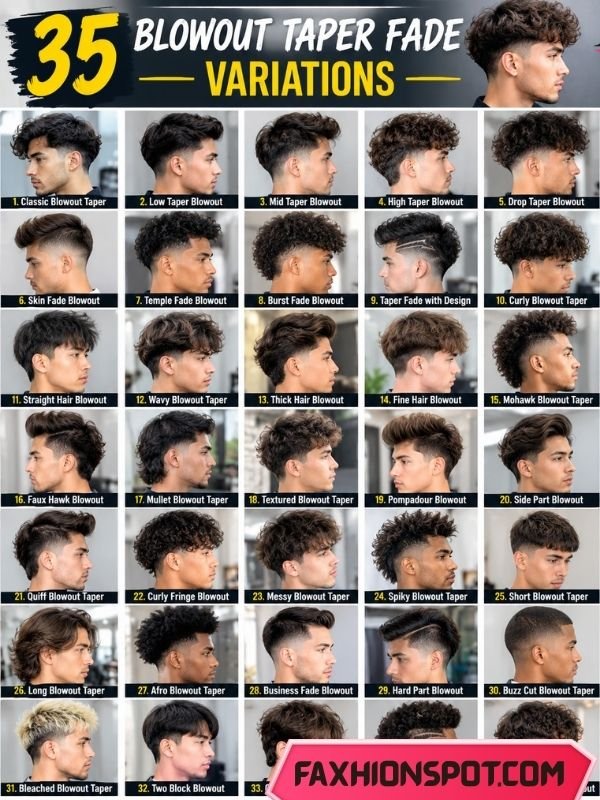 35 Blowout Taper Fade Variations