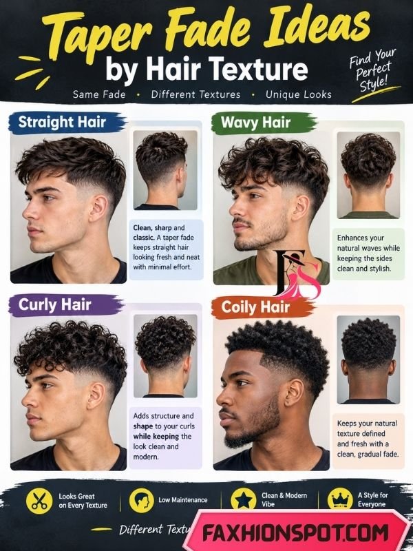 Best Taper Fade Haircuts for BlTaper Fade Ideas by Hair Textureack Men