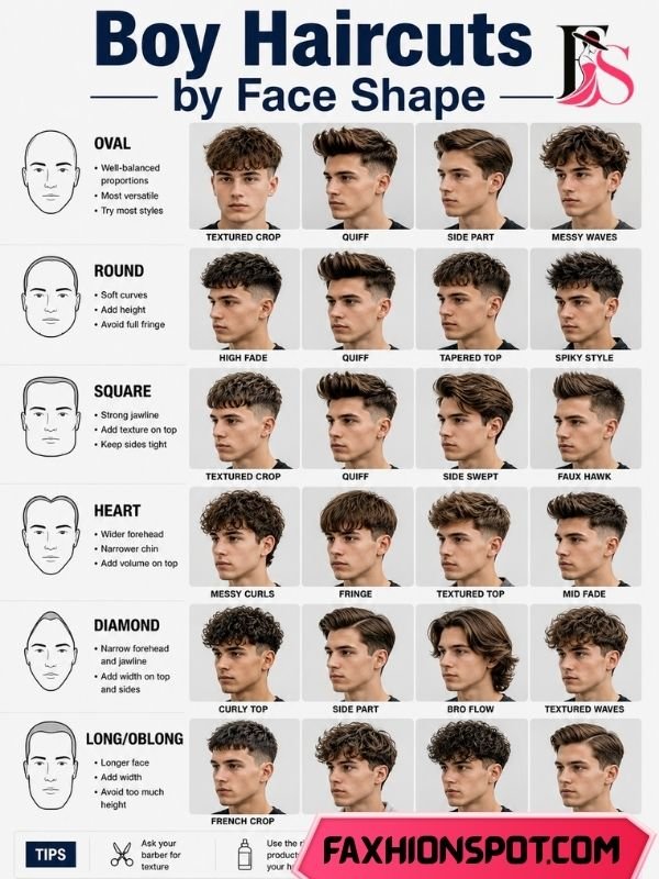 Boy Haircuts by Face Shape