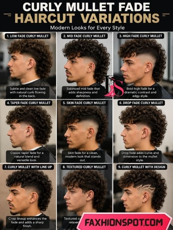 Styling Tips for Curly Mullet Fade