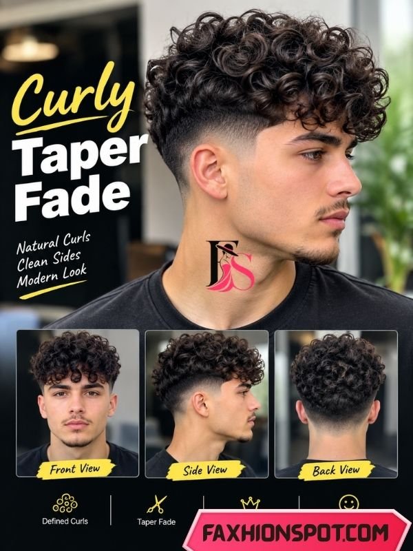Curly Taper Fade
