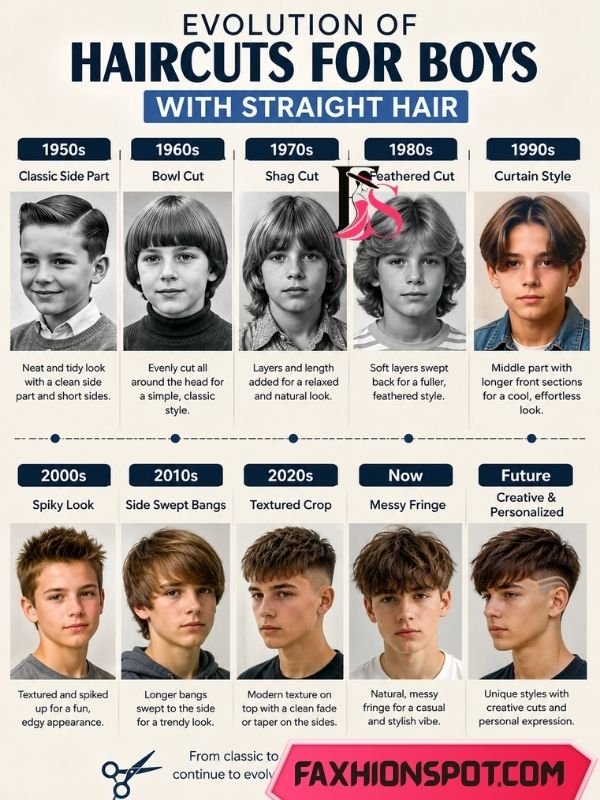 Evolution of Haircuts for Boys With Straight Hair