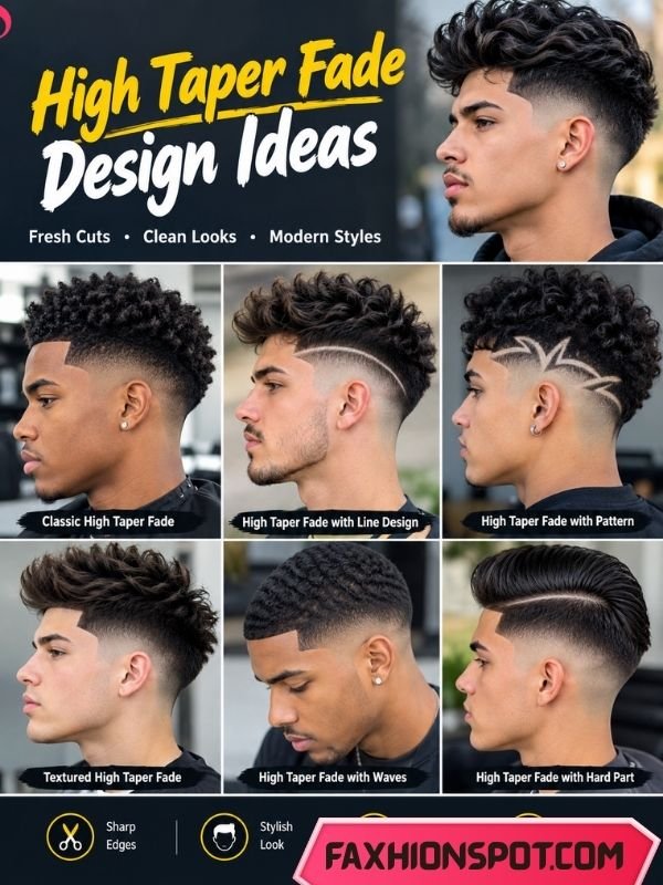 High Taper Fade Design Ideas