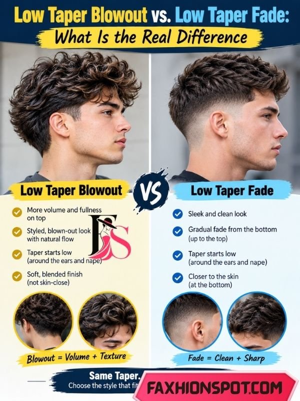 Low Taper Blowout vs. Low Taper Fade What Is the Real Difference