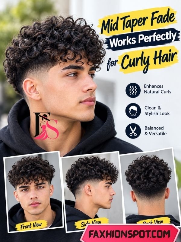 Mid Taper Fade Works Perfectly for Curly Hair