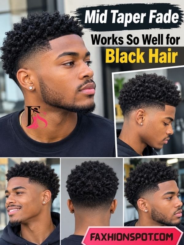 Mid Taper Fade Works So Well for Black Hair