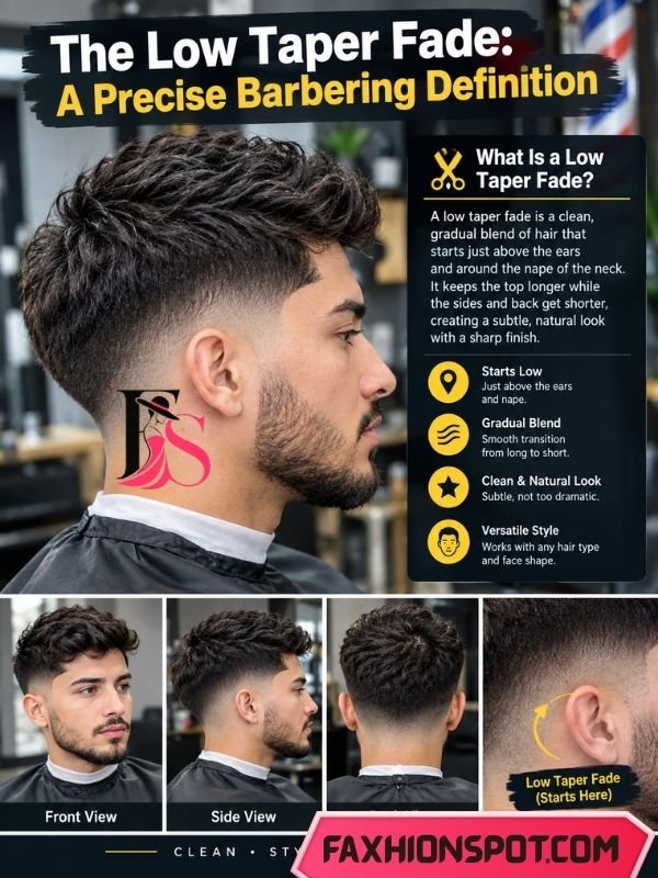 The Low Taper Fade A Precise Barbering Definition