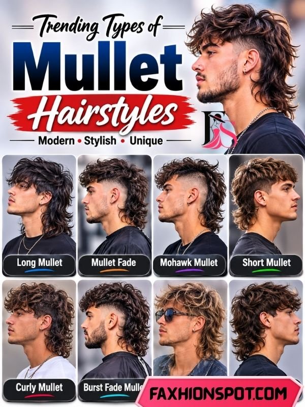 Trending Types of Mullet Hairstyles