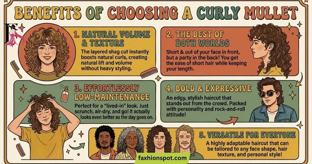 Benefits of Choosing a Curly Mullet Hairstyle