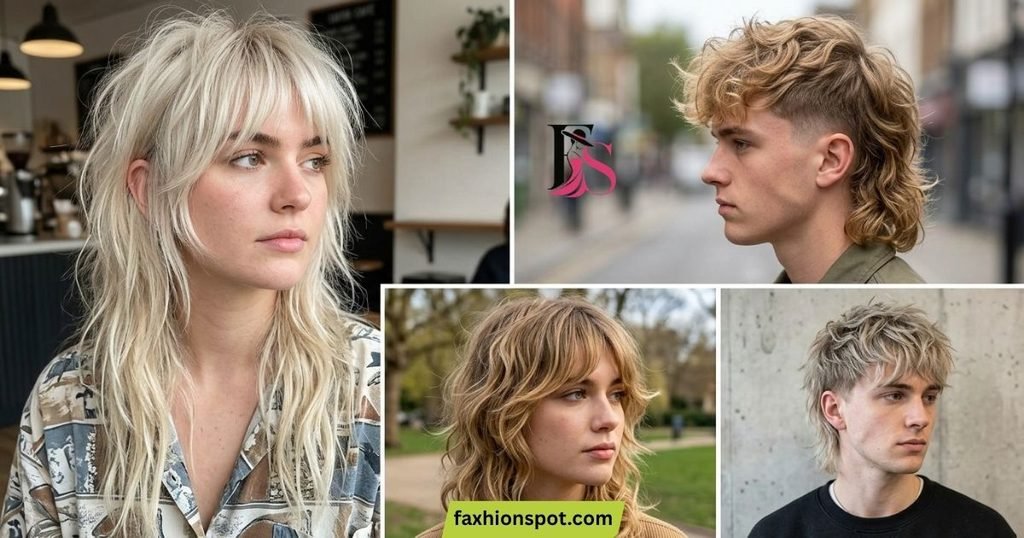 Blonde Modern Mullet Variations