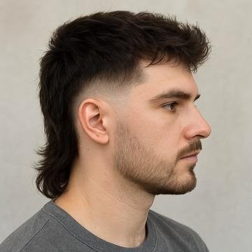 Low Fade Australian Mullet