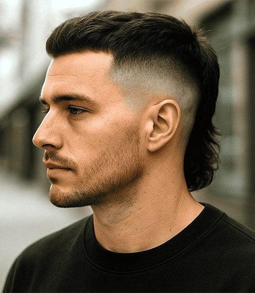 High Fade Australian Mullet
