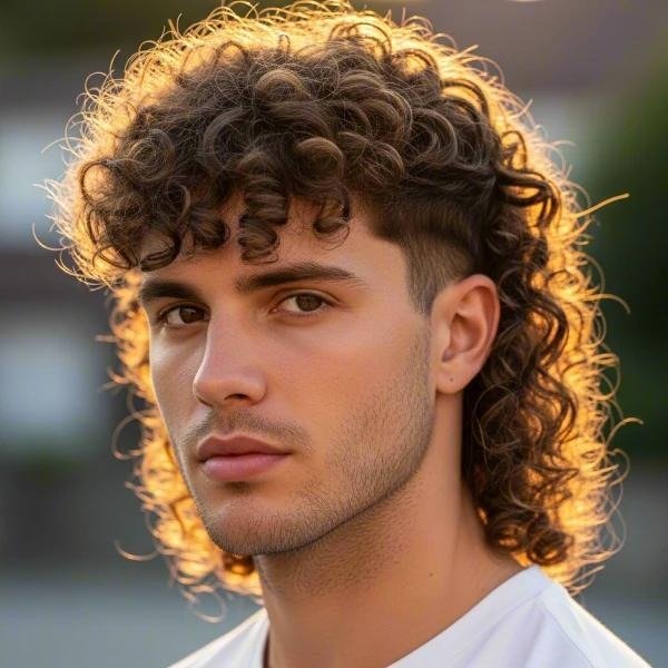 Curly Australian Mullet