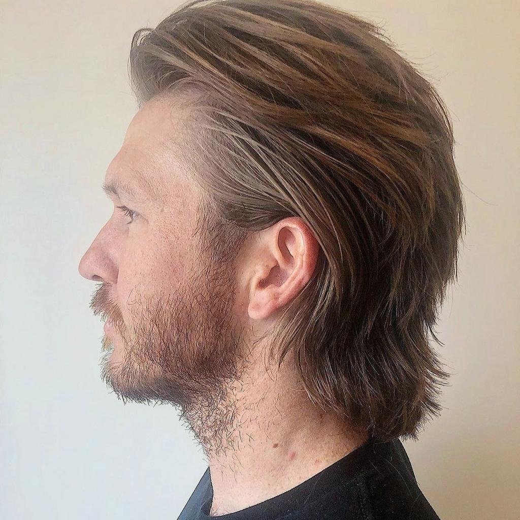 Sleek Comb-Back Mullet