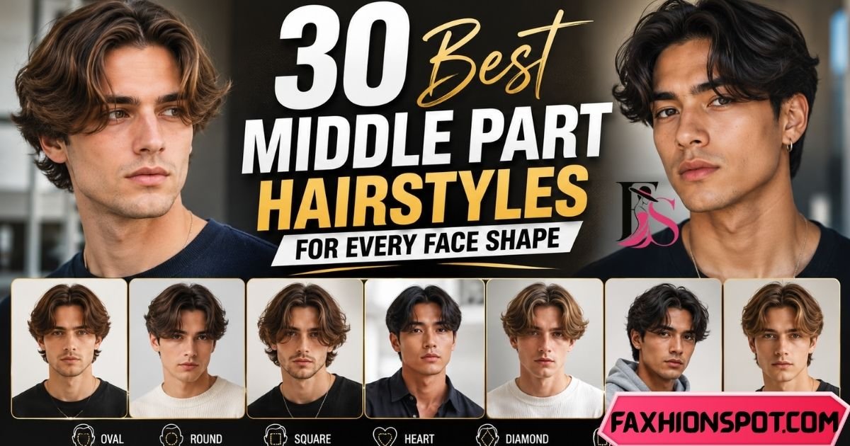 30 Best Middle Part Hairstyles for Every Face Shape