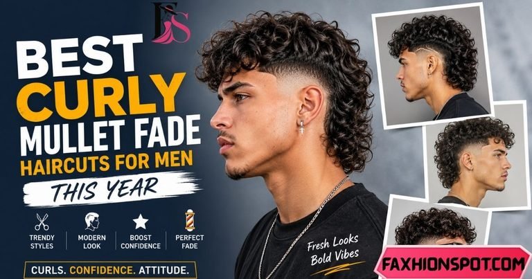 Best Curly Mullet Fade Haircuts for Men This Year