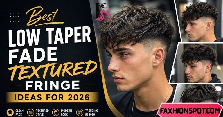 Best Low Taper Fade Textured Fringe Ideas for 2026