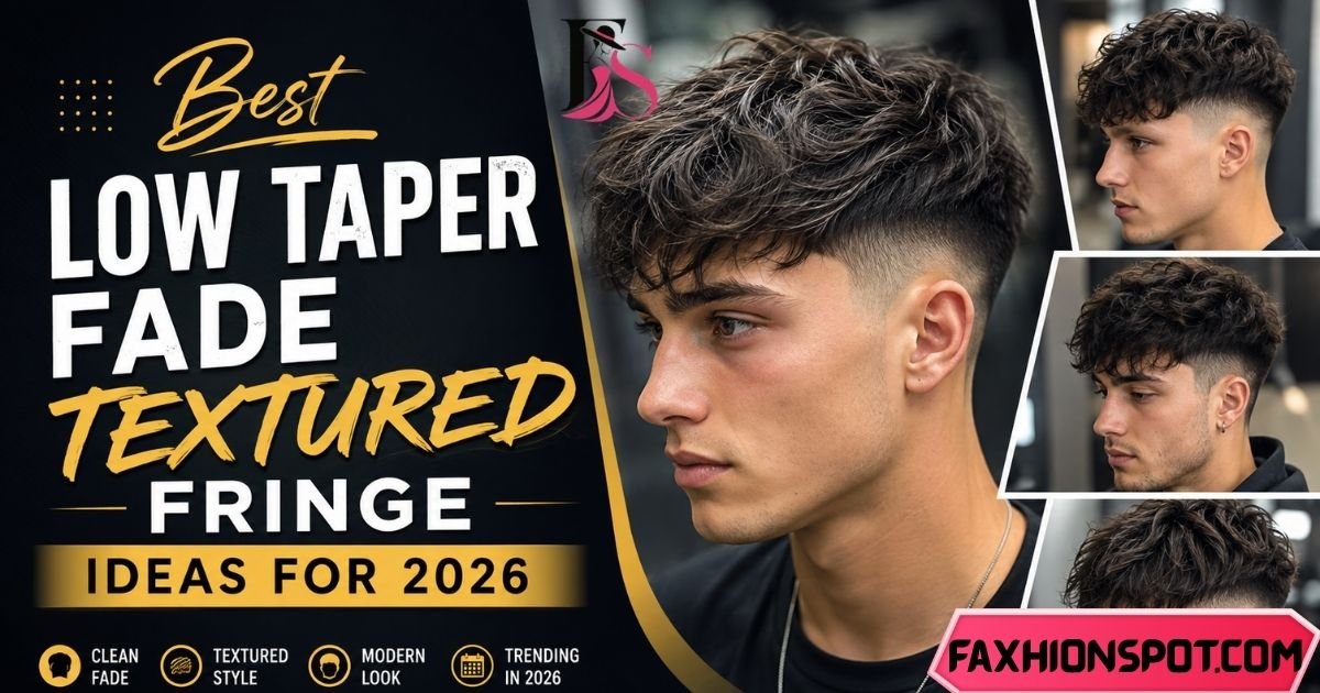 Best Low Taper Fade Textured Fringe Ideas for 2026