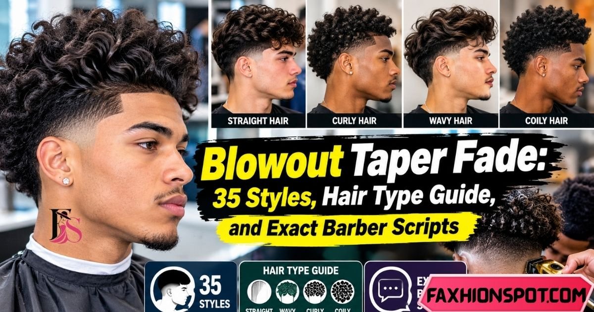 Blowout Taper Fade 35 Styles, Hair Type Guide, and Exact Barber Scripts
