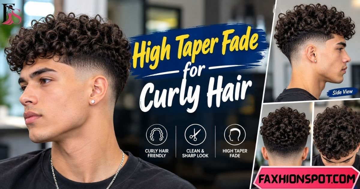 High Taper Fade for Curly Hair