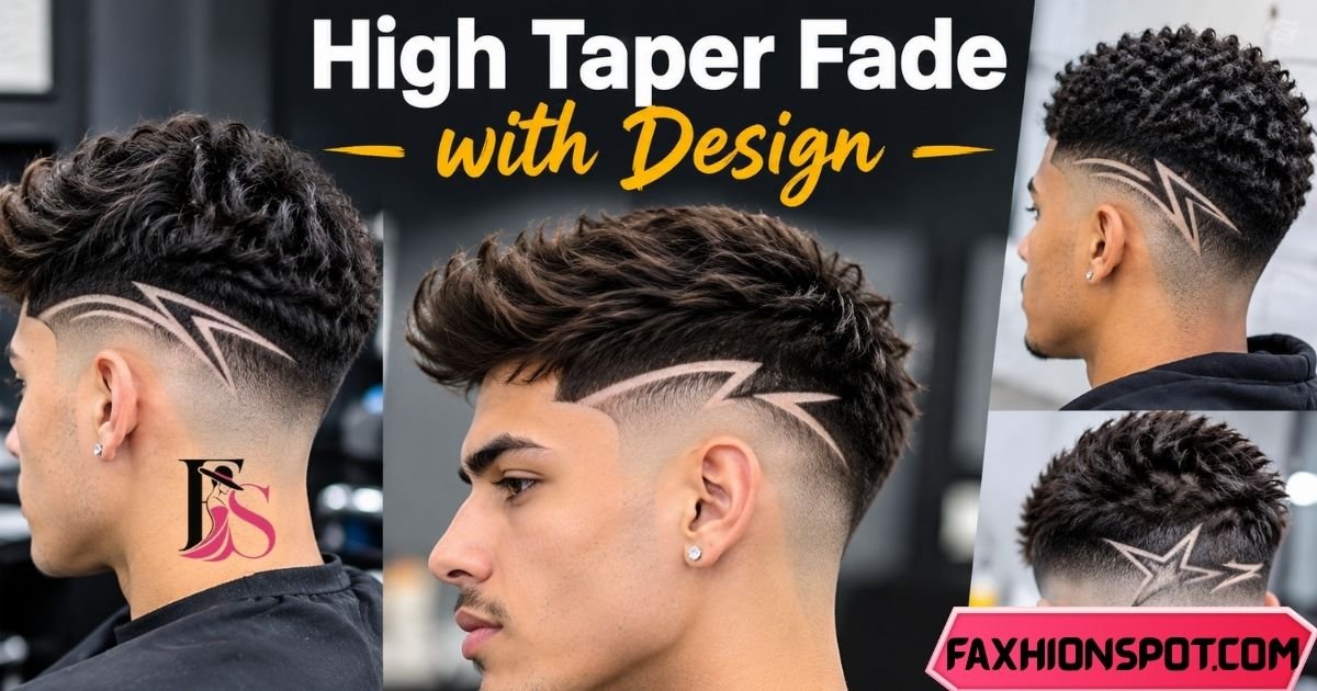 High Taper Fade with Design