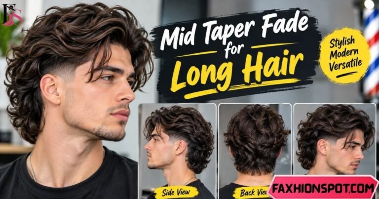 Mid Taper Fade for Long Hair