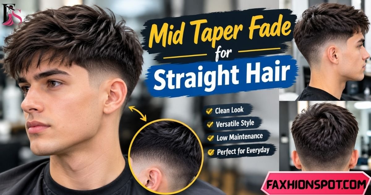 Mid Taper Fade for Straight Hair